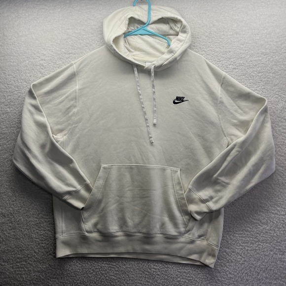 Nike Other - Nike Hoodie Adult Large White Sweatshirt Embroidered Logo Sportswear Active Gym